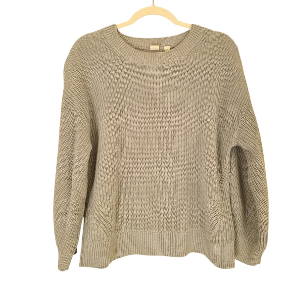 gap crewneck ribbed sweater grey size L - Picture 3 of 5